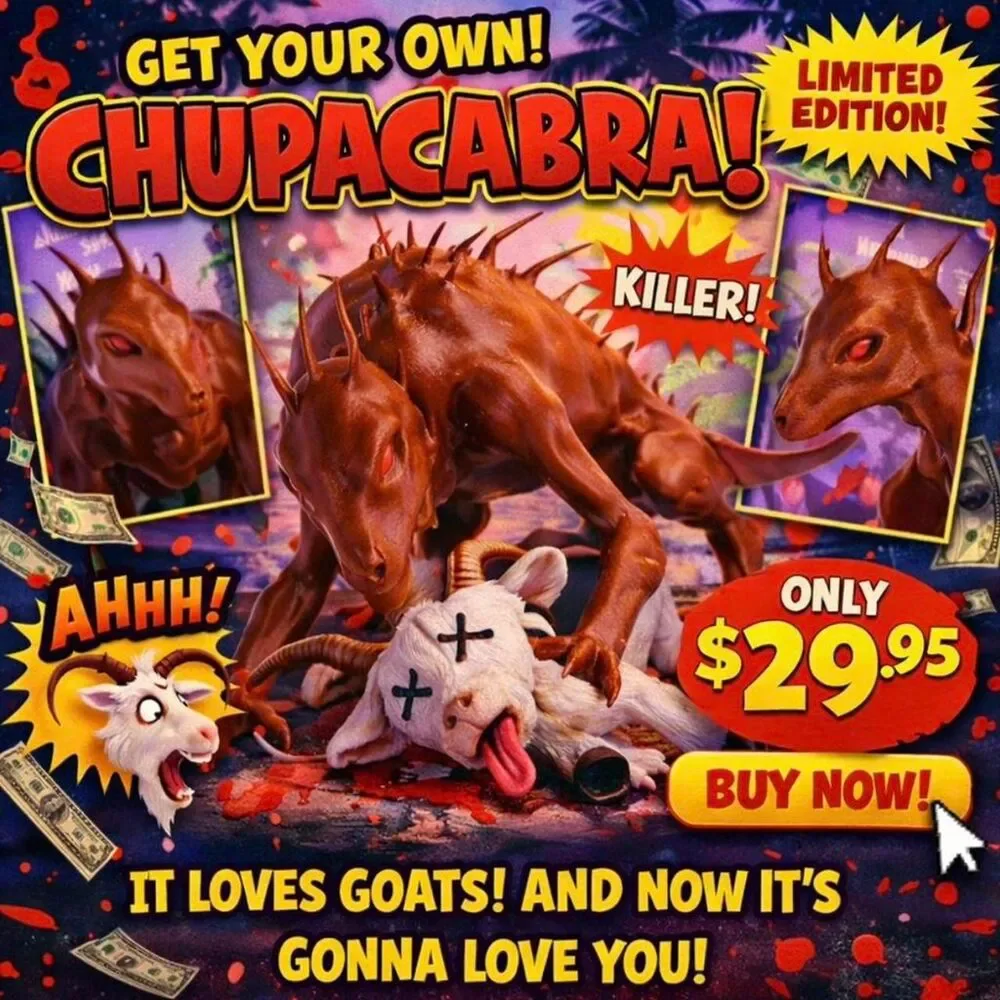 Chupacabra Folk Legend Cryptid Goat Killer Action Figure